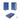 Heigh diagram of a blue Avenger RFID Bifold Wallet